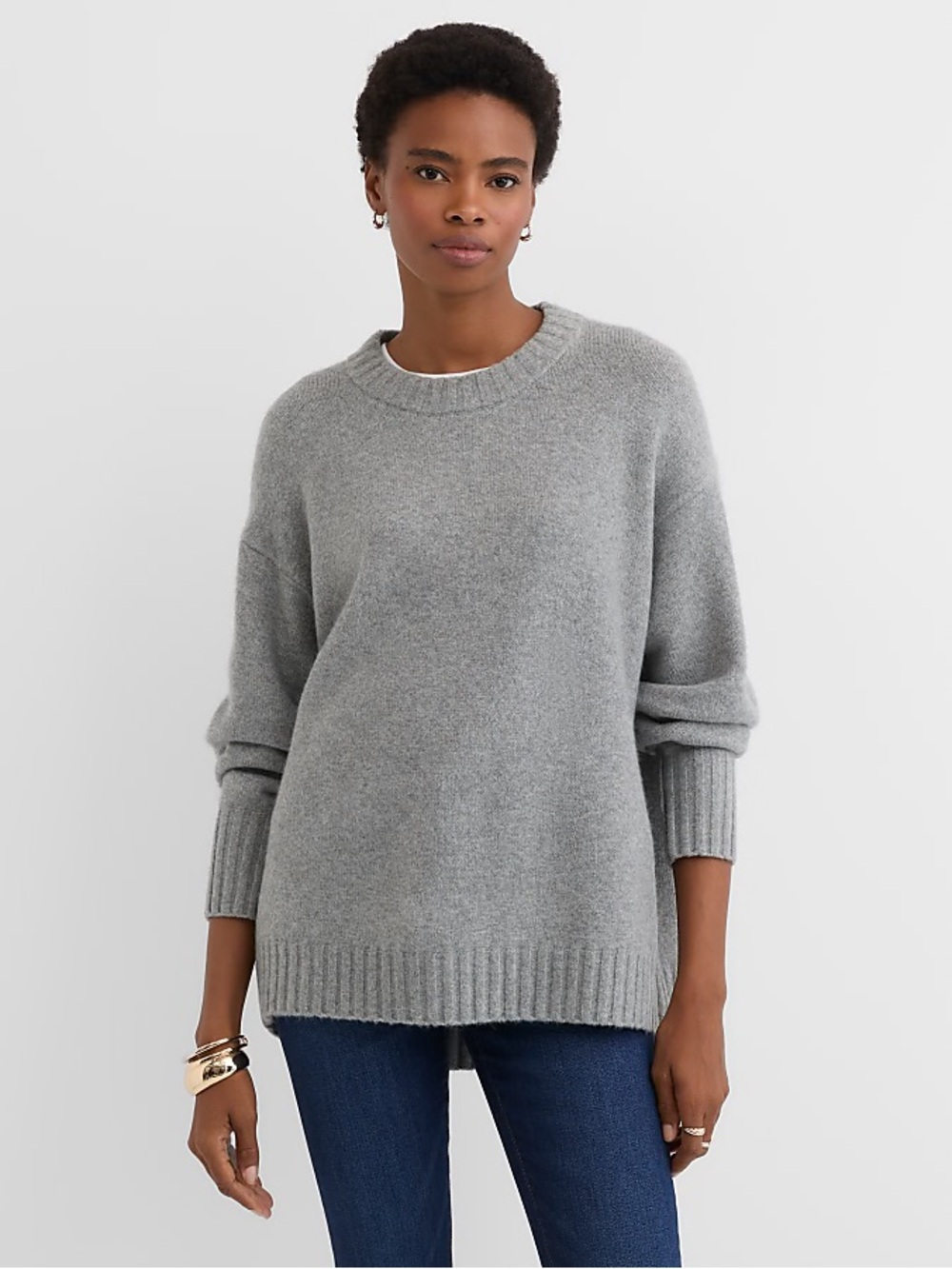 Balloon Sleeve Tunic Sweater